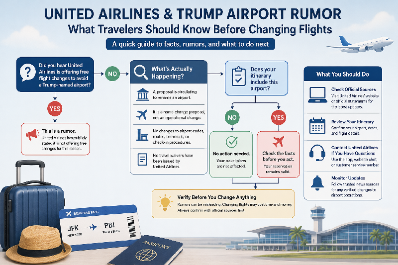 united airlines trump airport decision flow infographic
