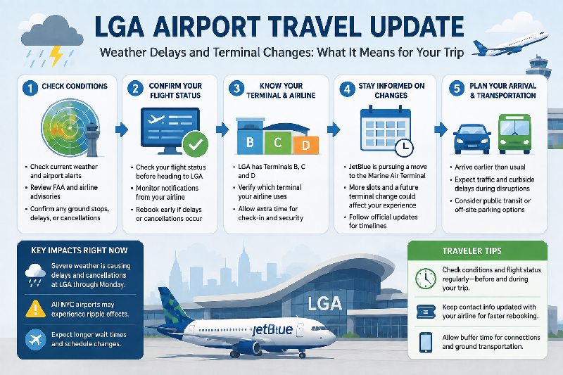 lga airport decision flow infographic