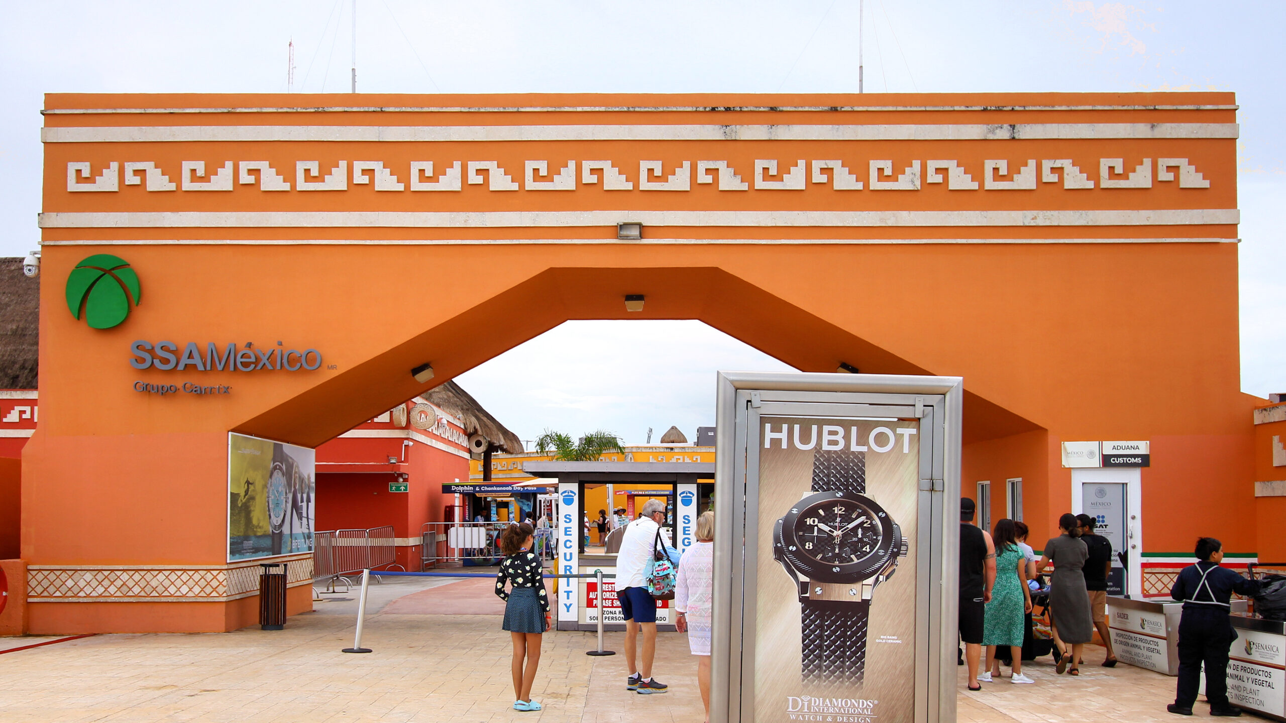Entrance to the International Cruise Terminal in Cozumel, Mexico