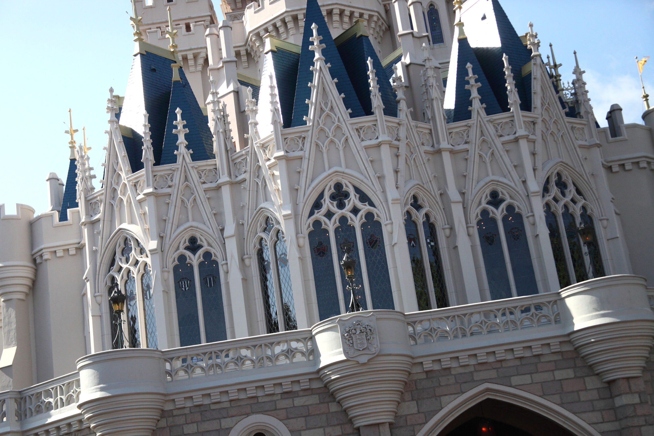 Close-up photograph of Cinderella Castle at Magic Kingdom in Walt Disney World Resort